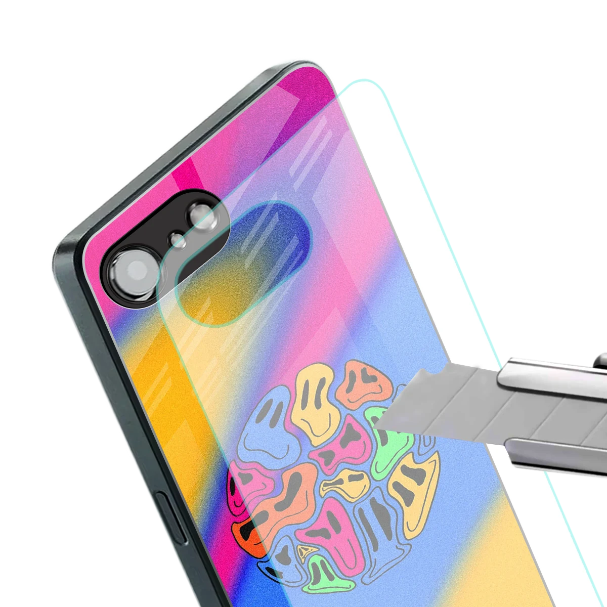 Melted Joy stylish phone case for iphone 16e | glossy glass and slim fit