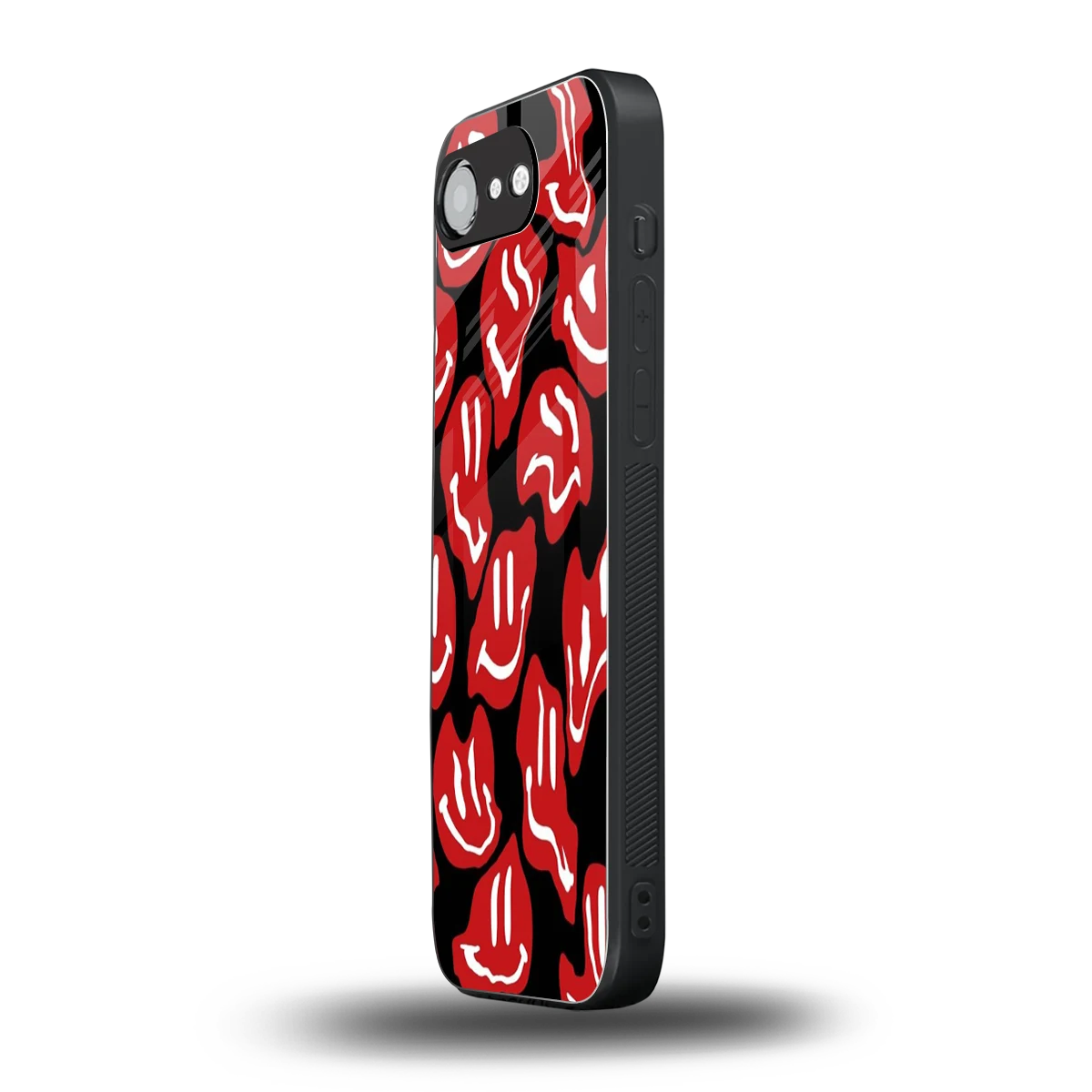 Melting Smiley iphone 16e mobile cover | shockproof glass phone case