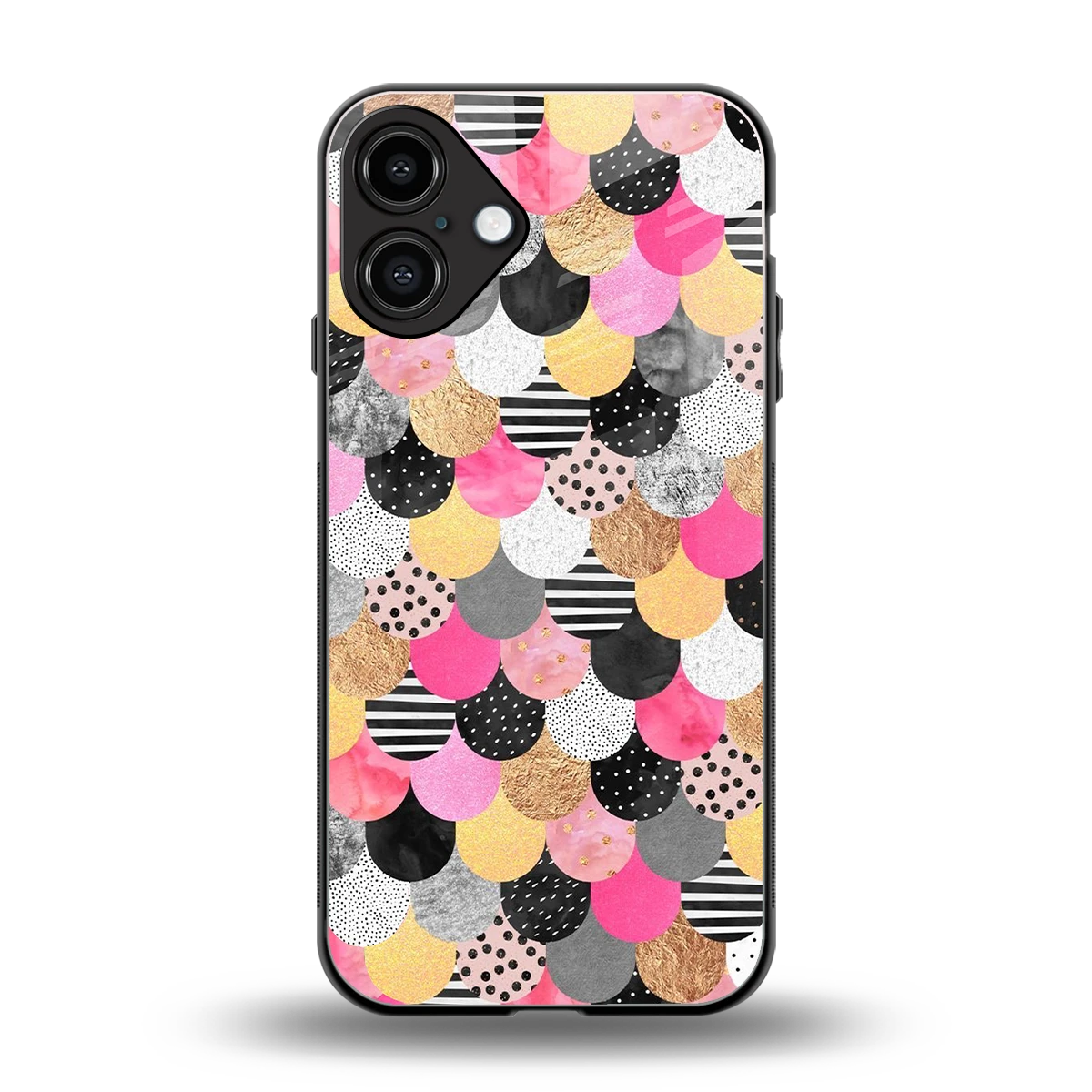 Mermaid Glow back phone cover | glass case for iphone 16 plus