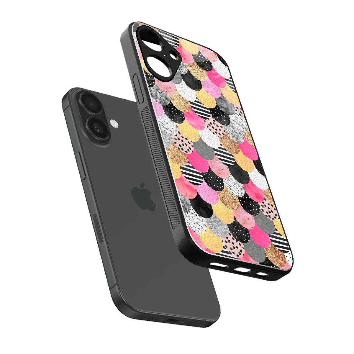 Mermaid Glow sleek iphone 16 plus cover with tempered glass back and TPU edges