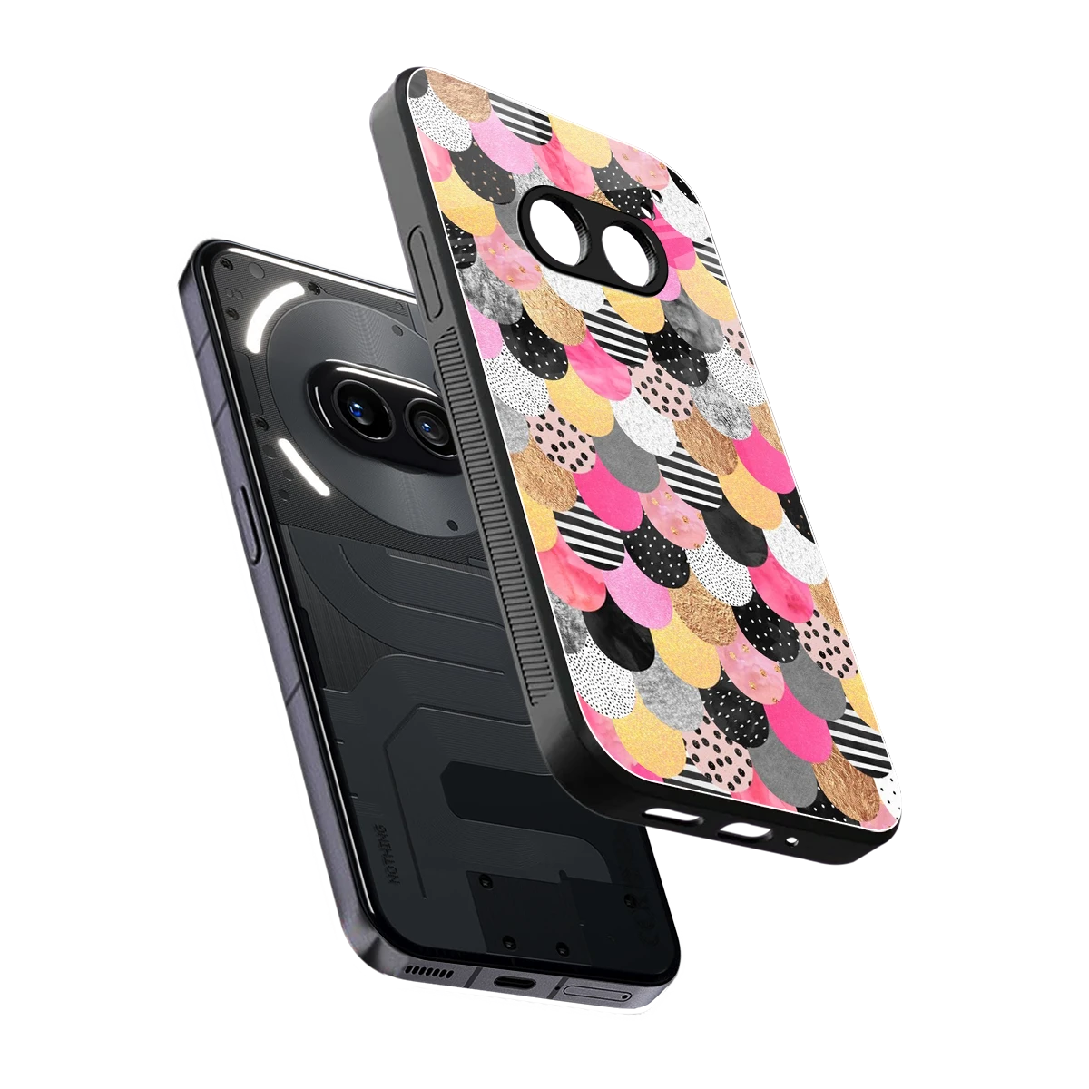 Mermaid Glow sleek nothing phone 2a cover with tempered glass back and TPU edges