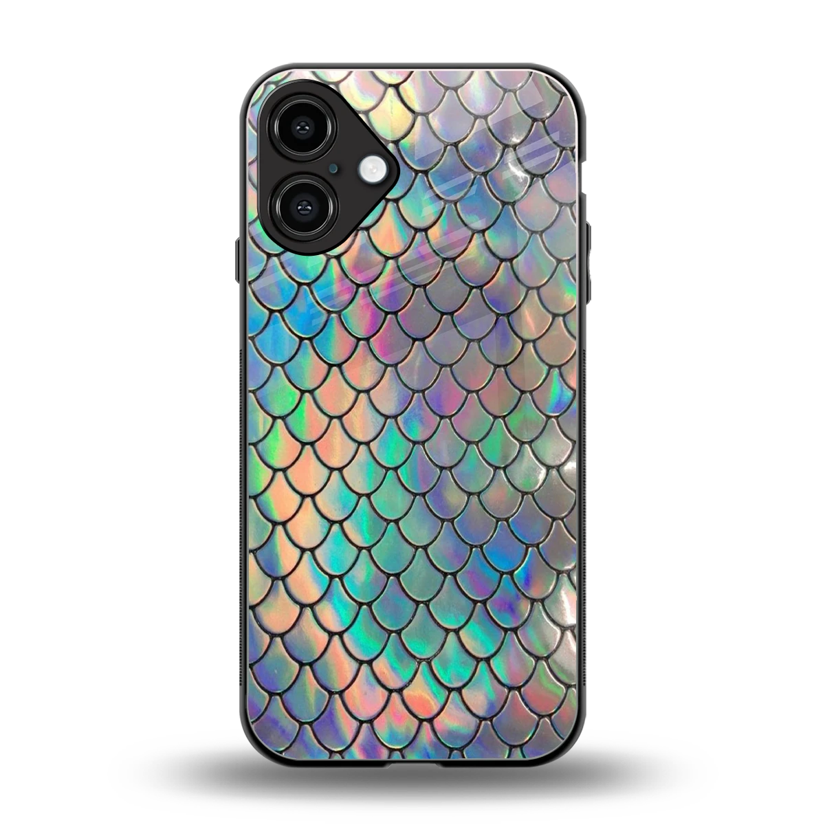 Mermaid back phone cover | glass case for iphone 16 plus