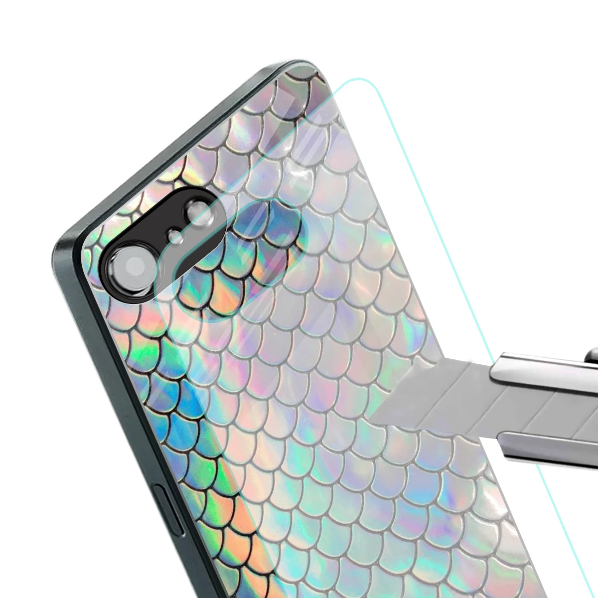 Mermaid stylish phone case for iphone 16e | glossy glass and slim fit