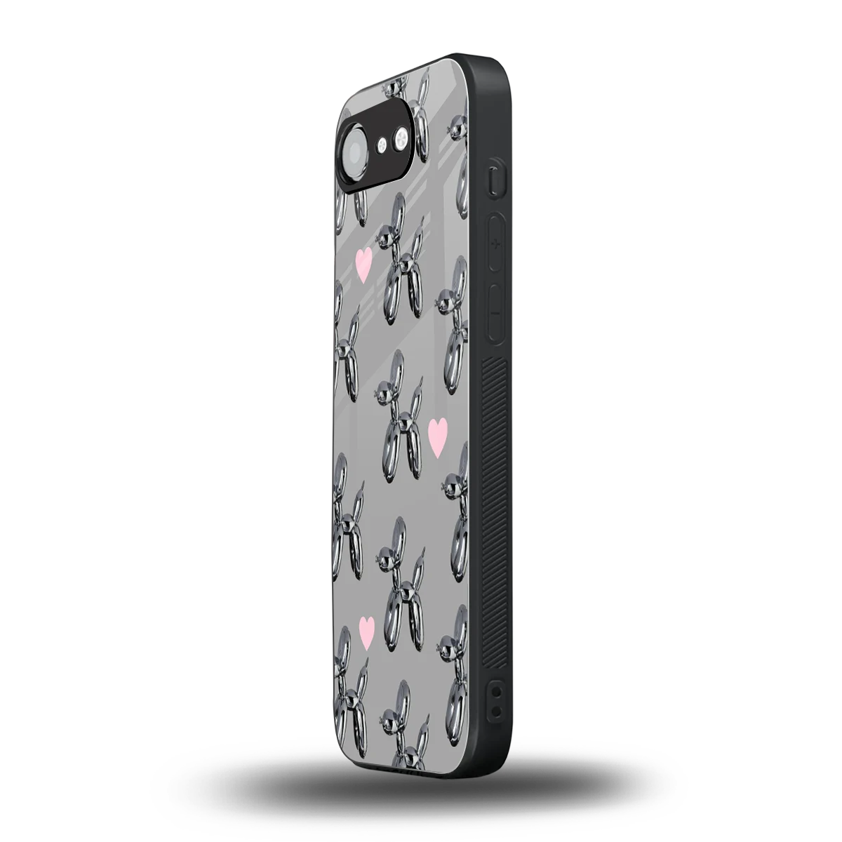 Metallic Pup iphone 16e mobile cover | shockproof glass phone case