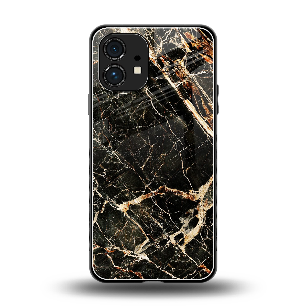 Midnight Gold back phone cover | glass case for nothing phone 1