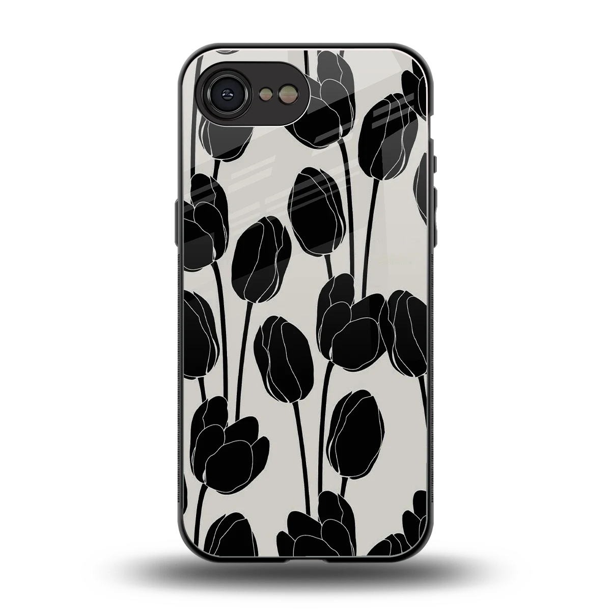 Midnight Rose back phone cover | glass case for iphone 16e