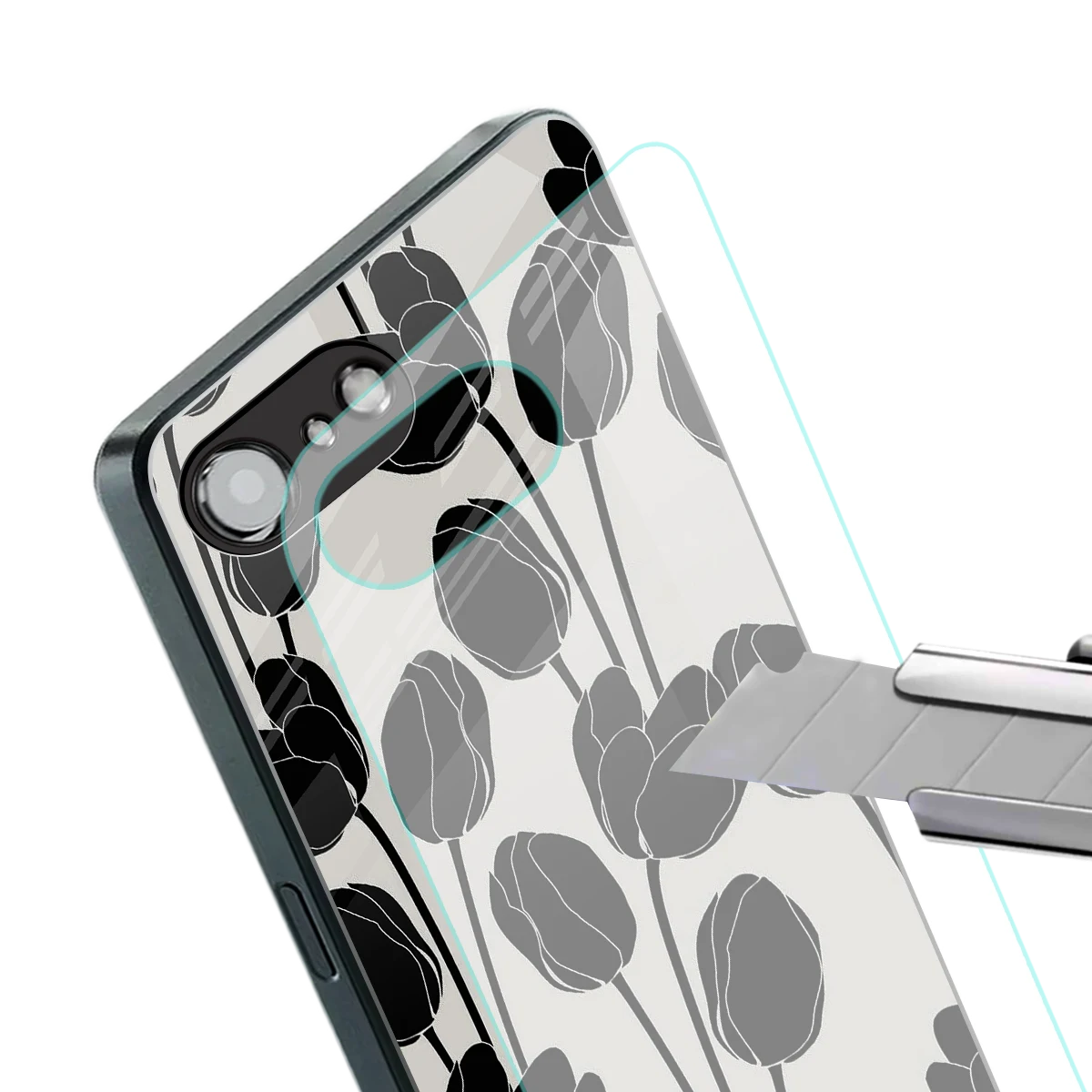 Midnight Rose stylish phone case for iphone 16e | glossy glass and slim fit
