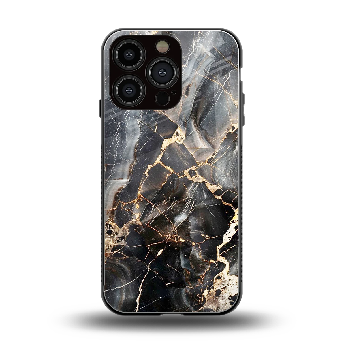 Midnight Veins back phone cover | glass case for iphone 16 pro
