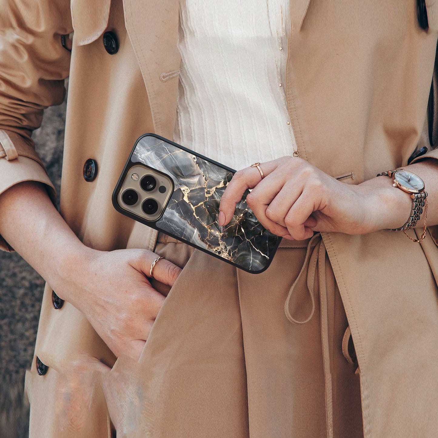 Midnight Veins Phone Case for Iphone 16 | Glass Case