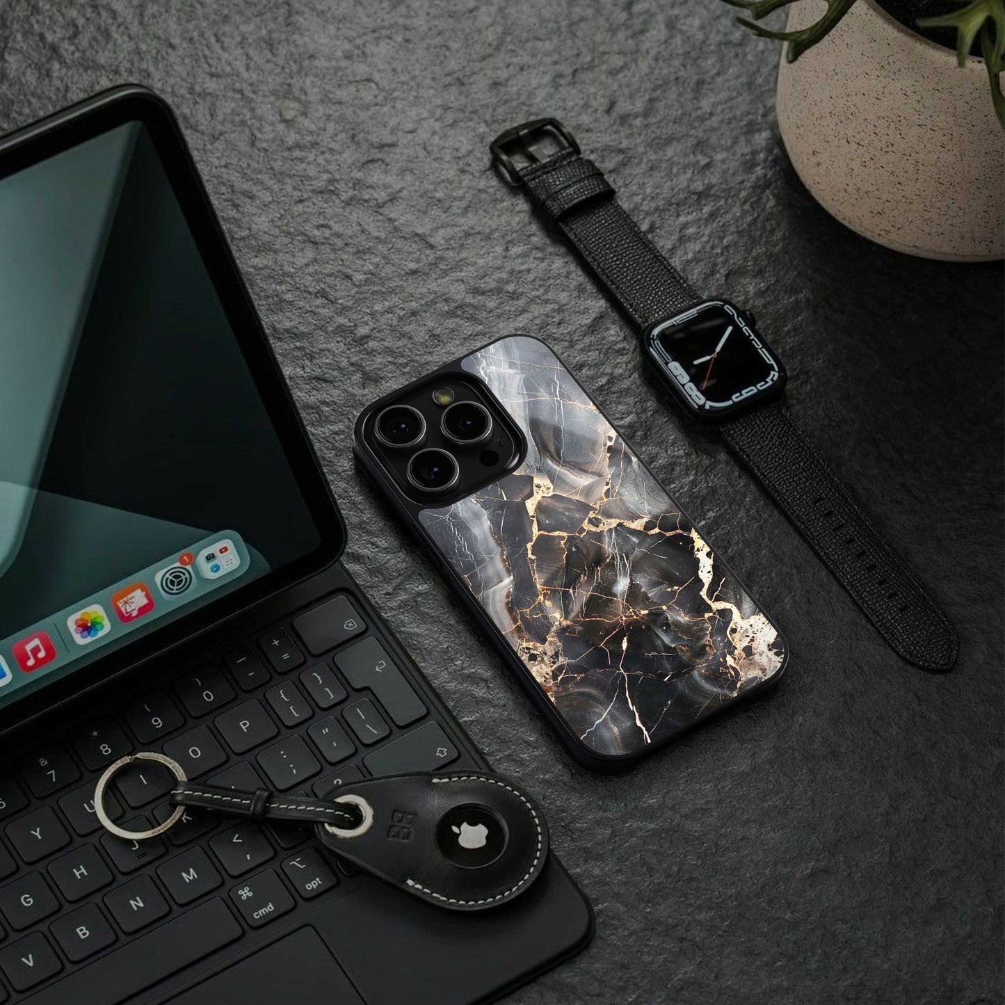 Midnight Veins Phone Case for Iphone 16 | Glass Case