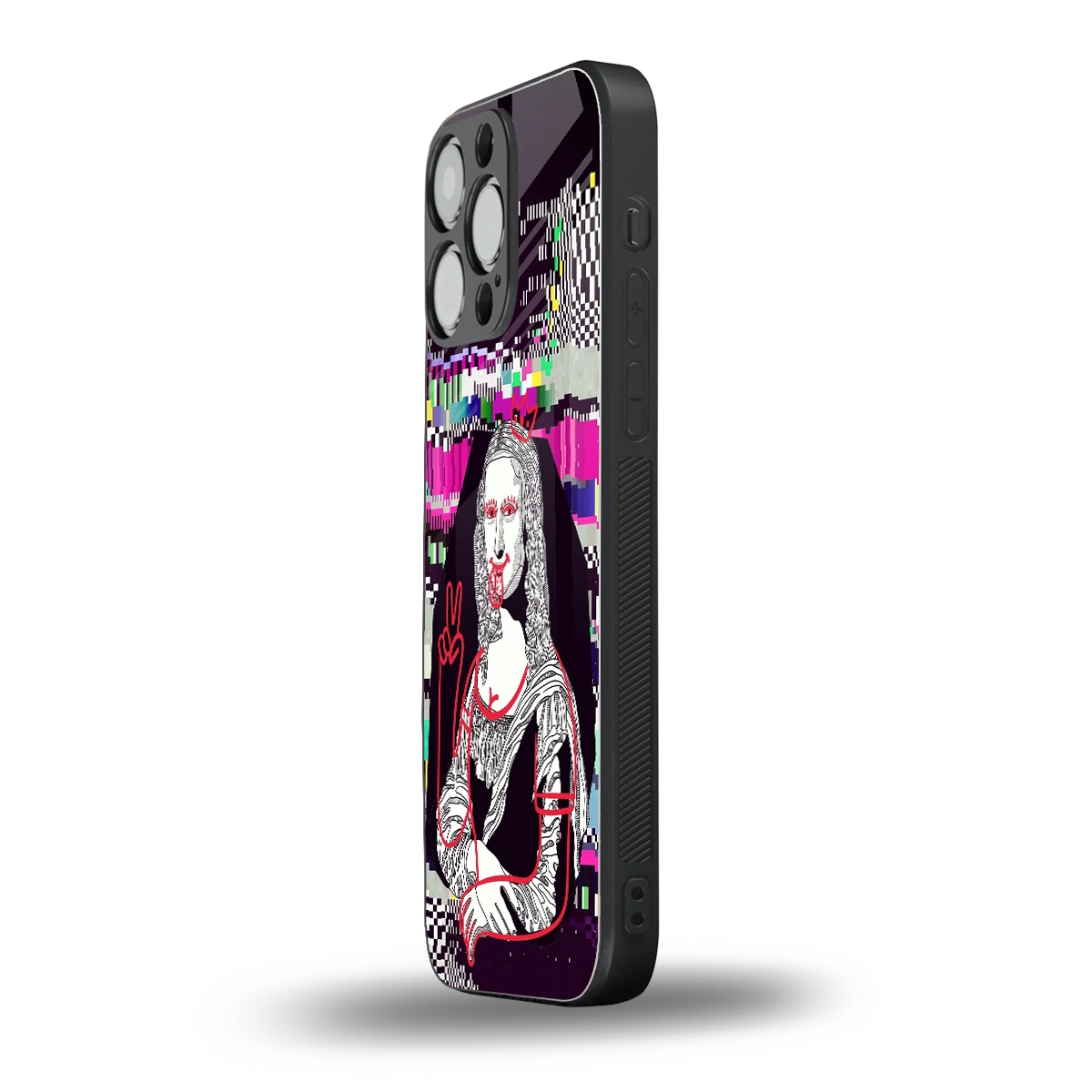 Mona Remix iphone 15 pro max mobile cover | shockproof glass phone case