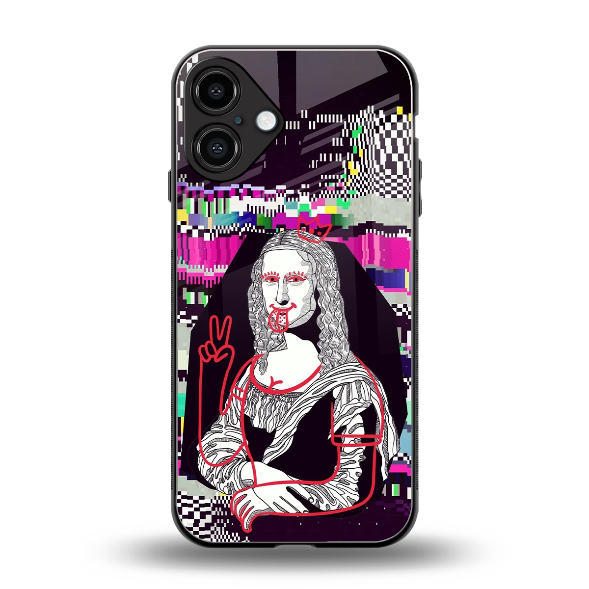 Mona Remix back phone cover | glass case for iphone 16 plus