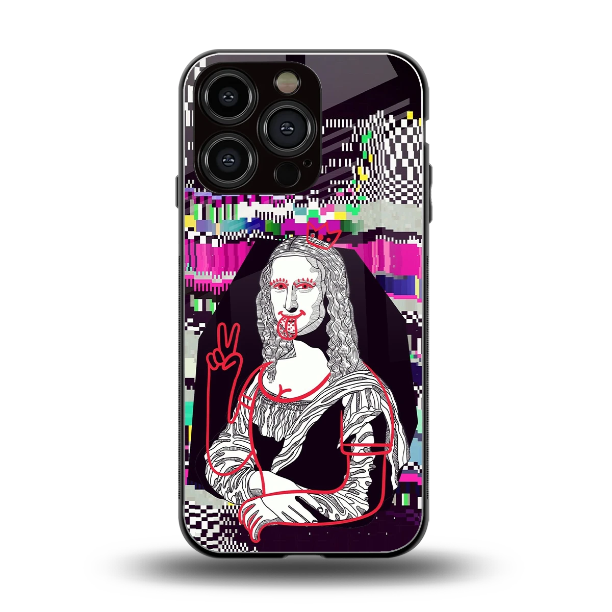 Mona Remix back phone cover | glass case for iphone 16 pro