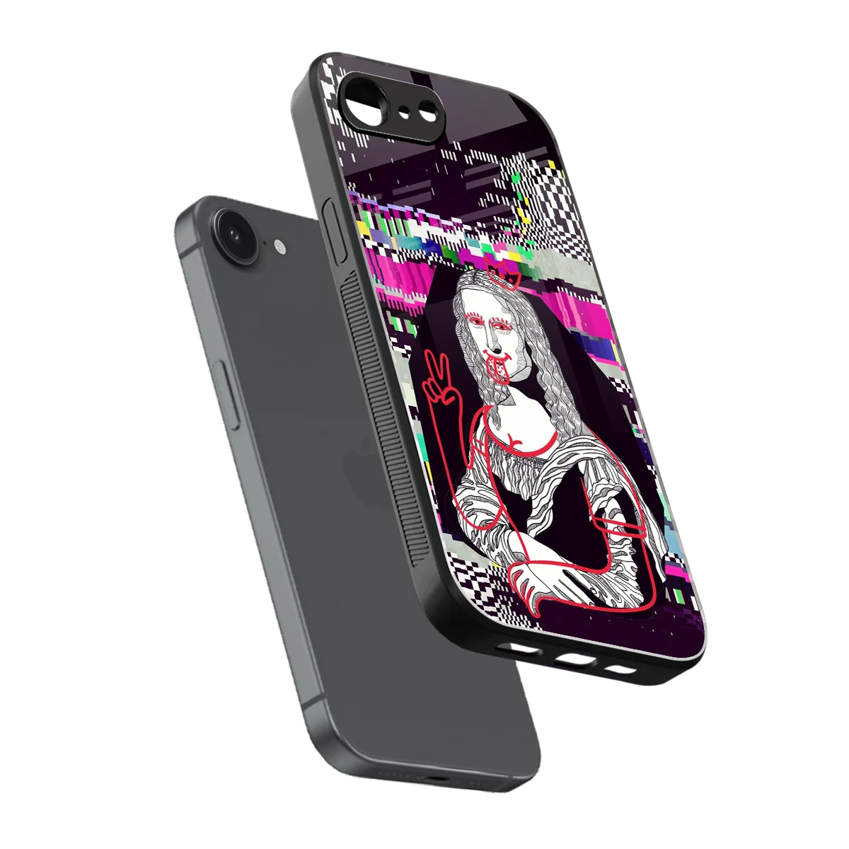 Mona Remix sleek iphone 16e cover with tempered glass back and TPU edges