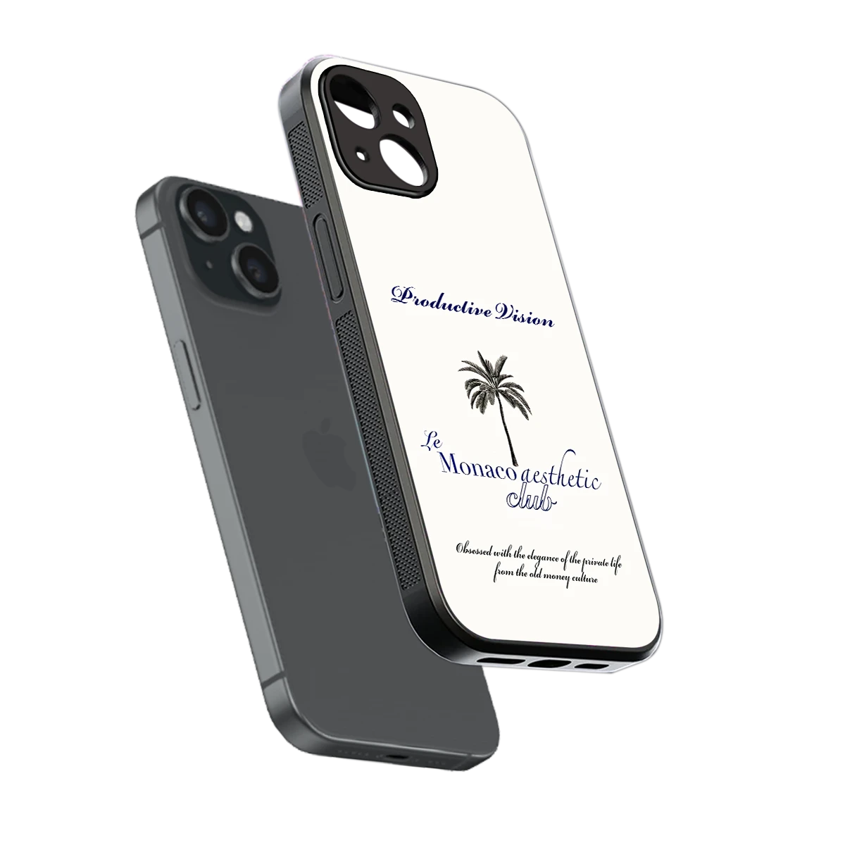 Monaco Aesthetic sleek iphone 13 cover with tempered glass back and TPU edges