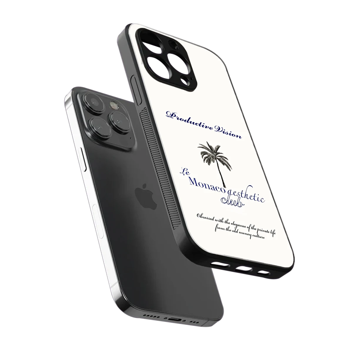 Monaco Aesthetic sleek iphone 15 pro max cover with tempered glass back and TPU edges
