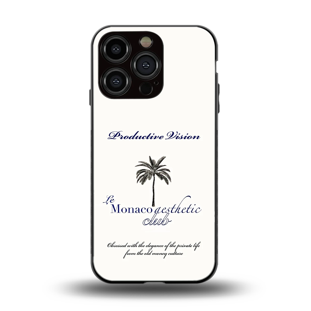 Monaco Aesthetic back phone cover | glass case for iphone 16 pro