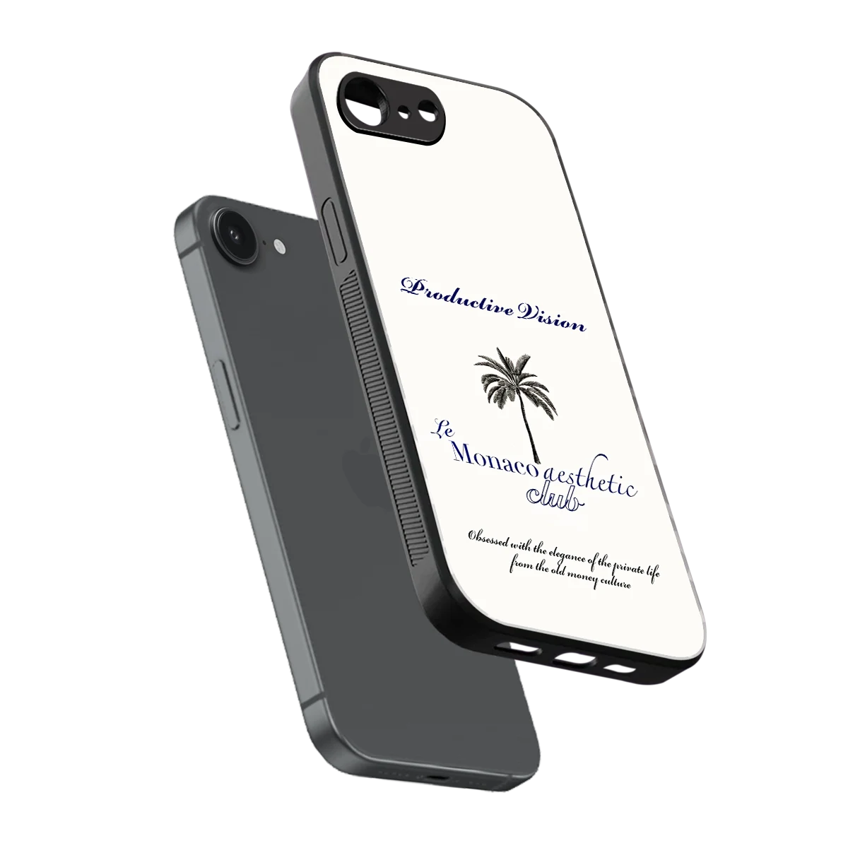 Monaco Aesthetic sleek iphone 16e cover with tempered glass back and TPU edges