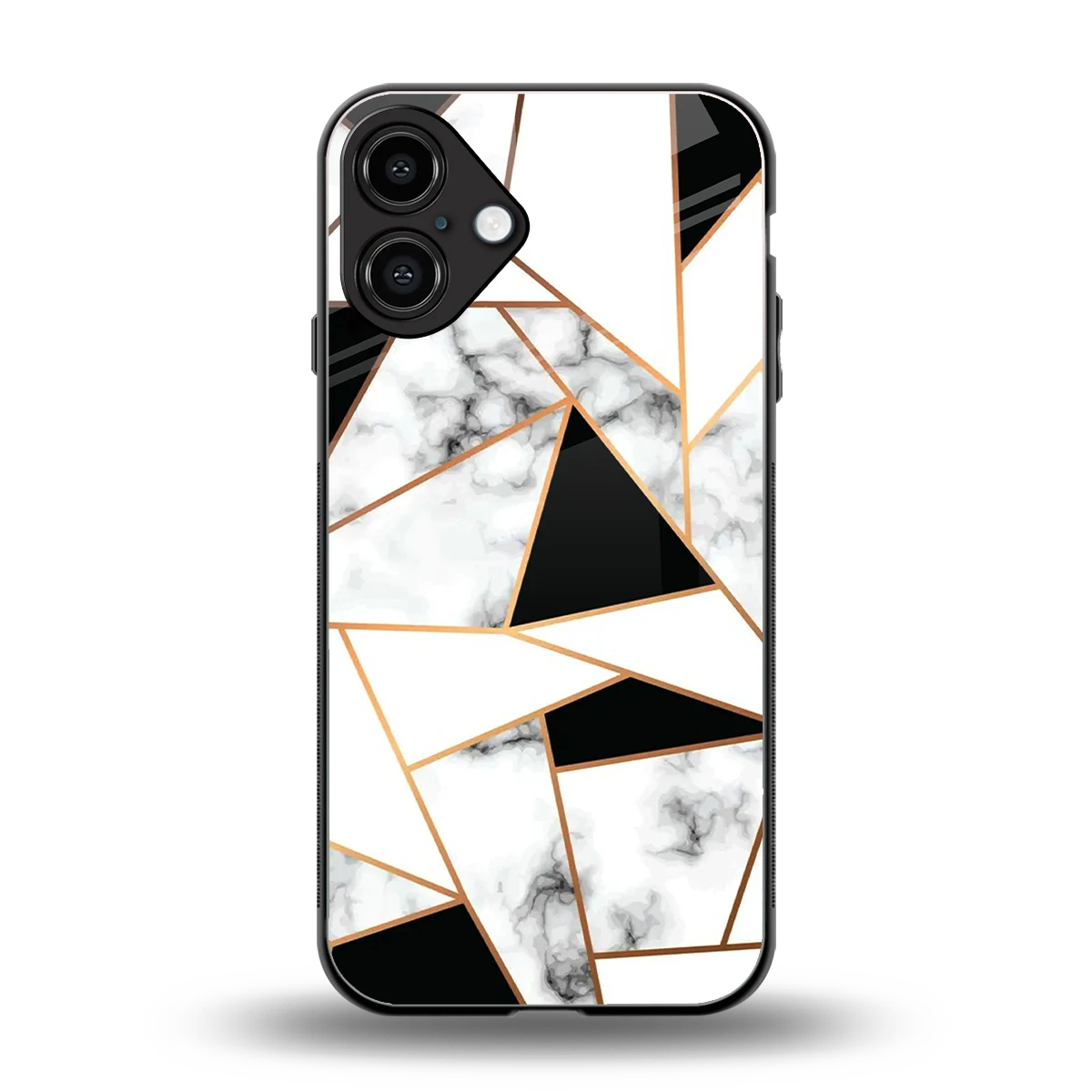 Monochrome Mosaic back phone cover | glass case for iphone 16 plus