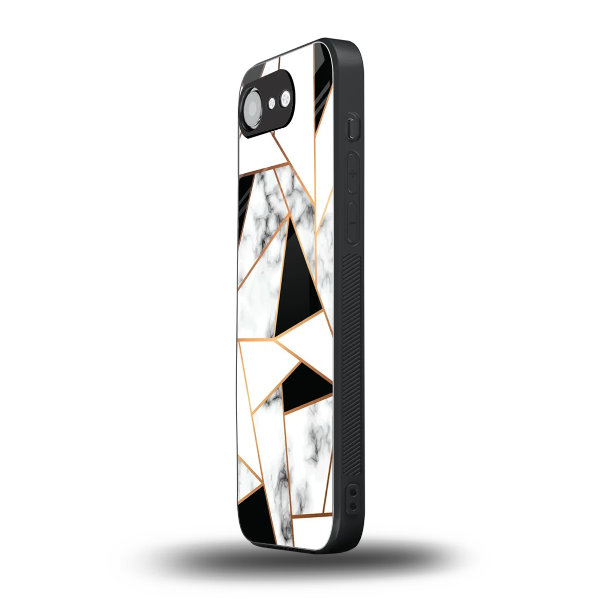 Monochrome Mosaic iphone 16e mobile cover | shockproof glass phone case