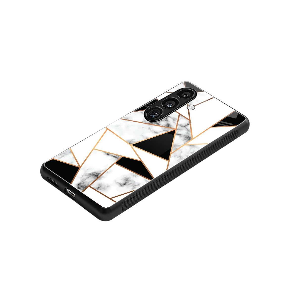 Monochrome Mosaic stylish phone case for samsung galaxy s23 plus | glossy glass and slim fit