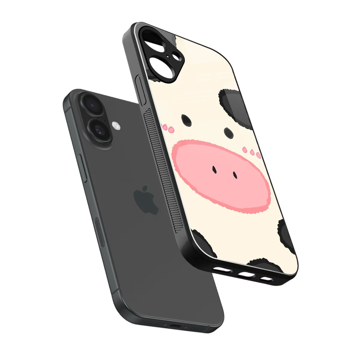 Moochic sleek iphone 16 plus cover with tempered glass back and TPU edges