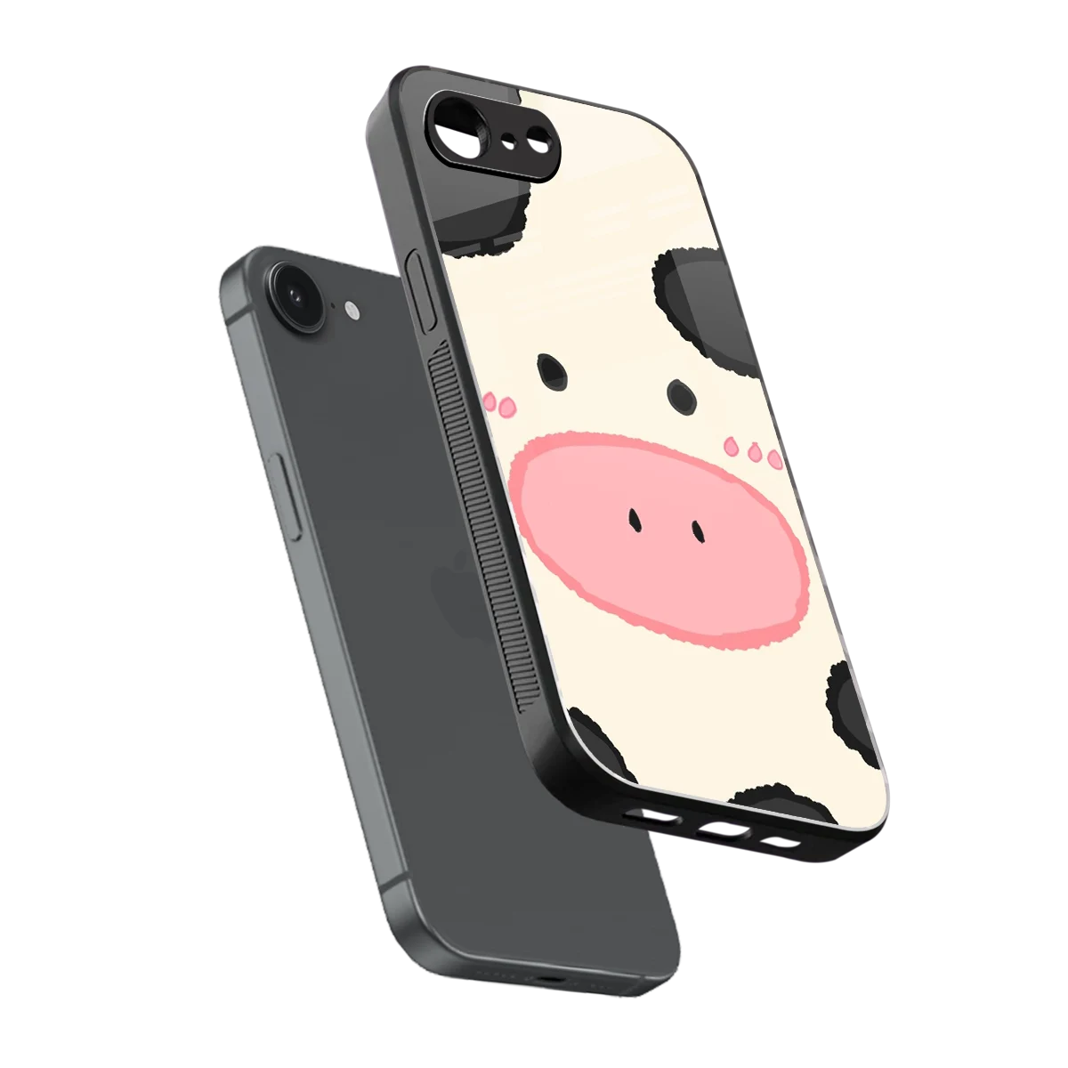 Moochic sleek iphone 16e cover with tempered glass back and TPU edges