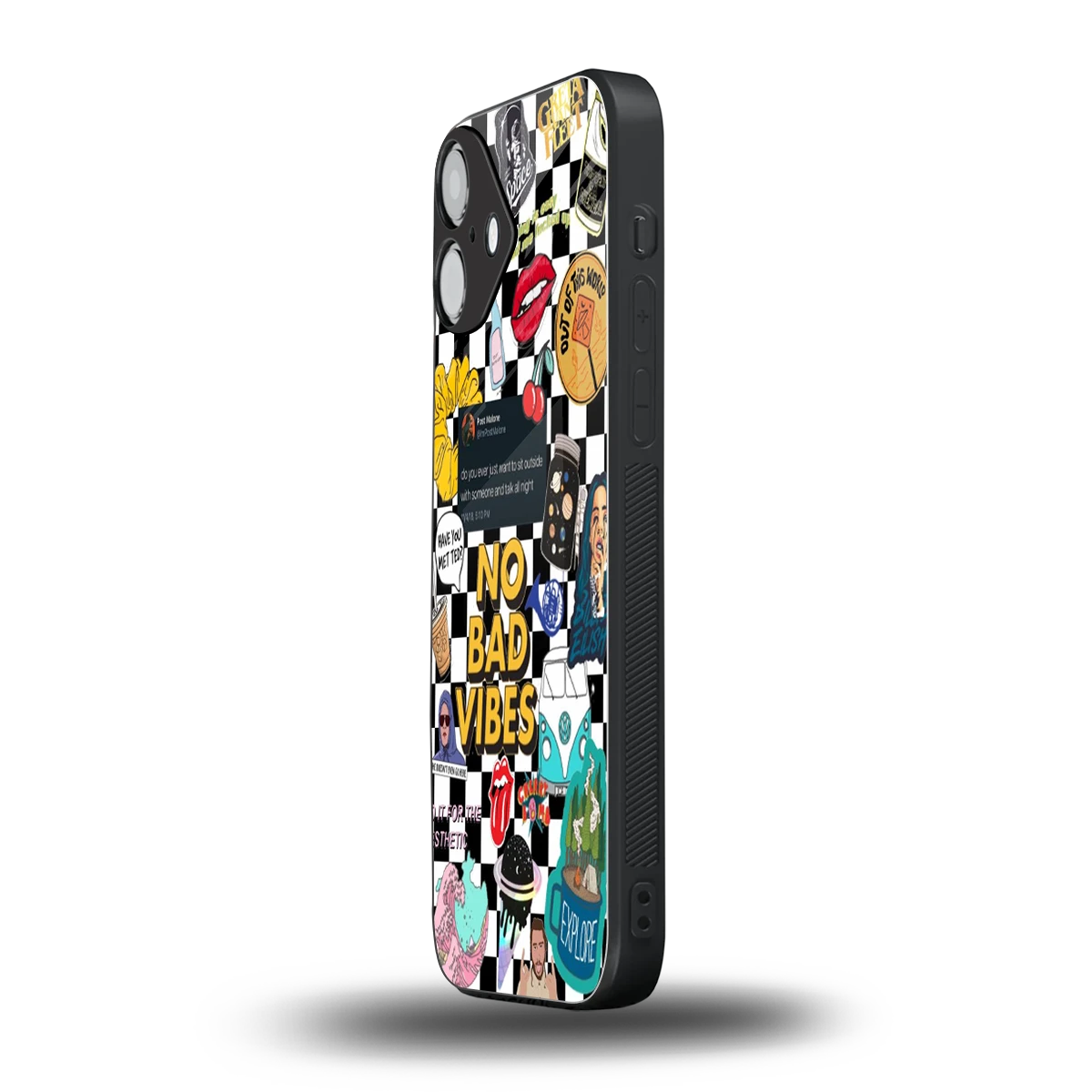 Mood Board iphone 16 plus mobile cover | shockproof glass phone case