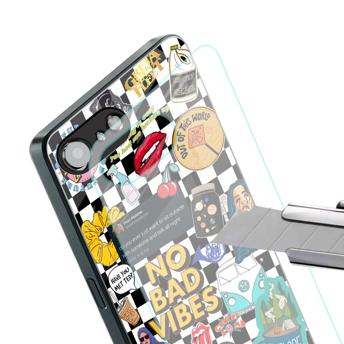 Mood Board stylish phone case for iphone 16e | glossy glass and slim fit