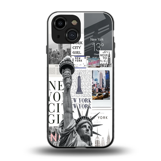 NY Dream back phone cover | glass case for iphone 13 mini