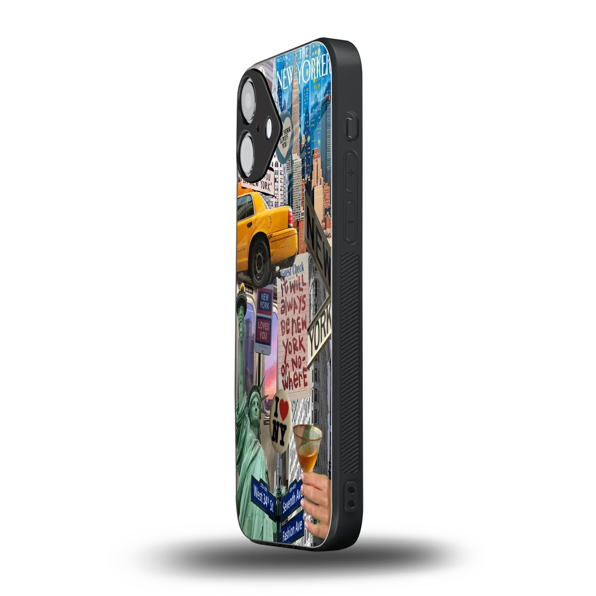 NY Forever iphone 16 plus mobile cover | shockproof glass phone case