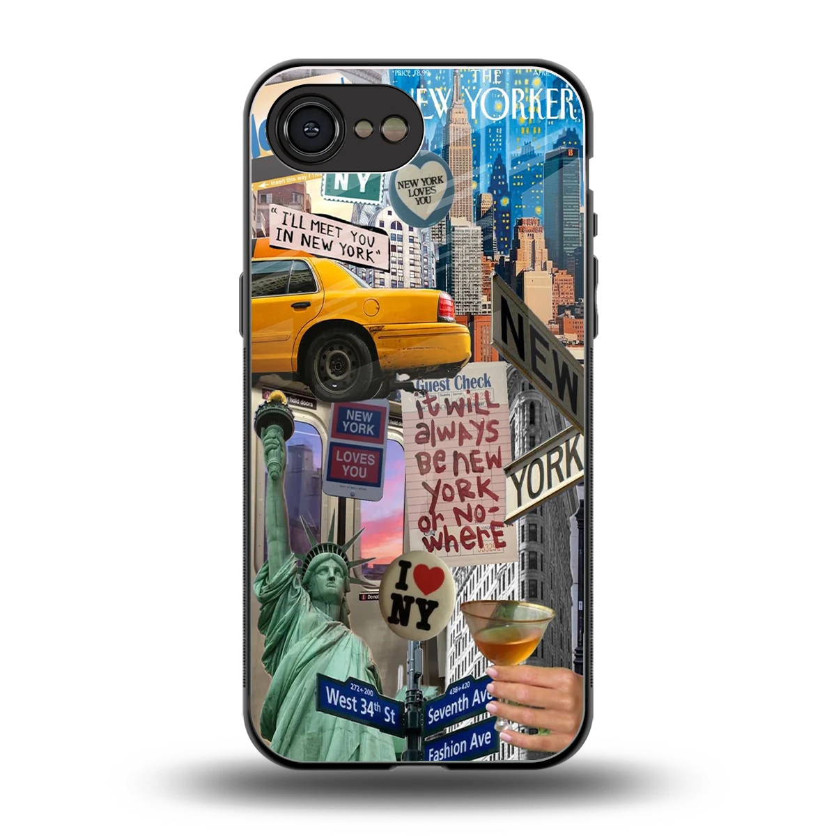 NY Forever back phone cover | glass case for iphone 16e