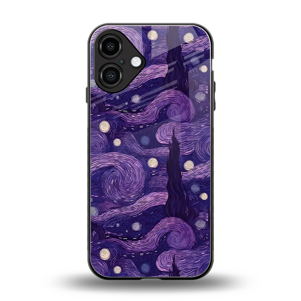 Nebula Galaxy back phone cover | glass case for iphone 16 plus