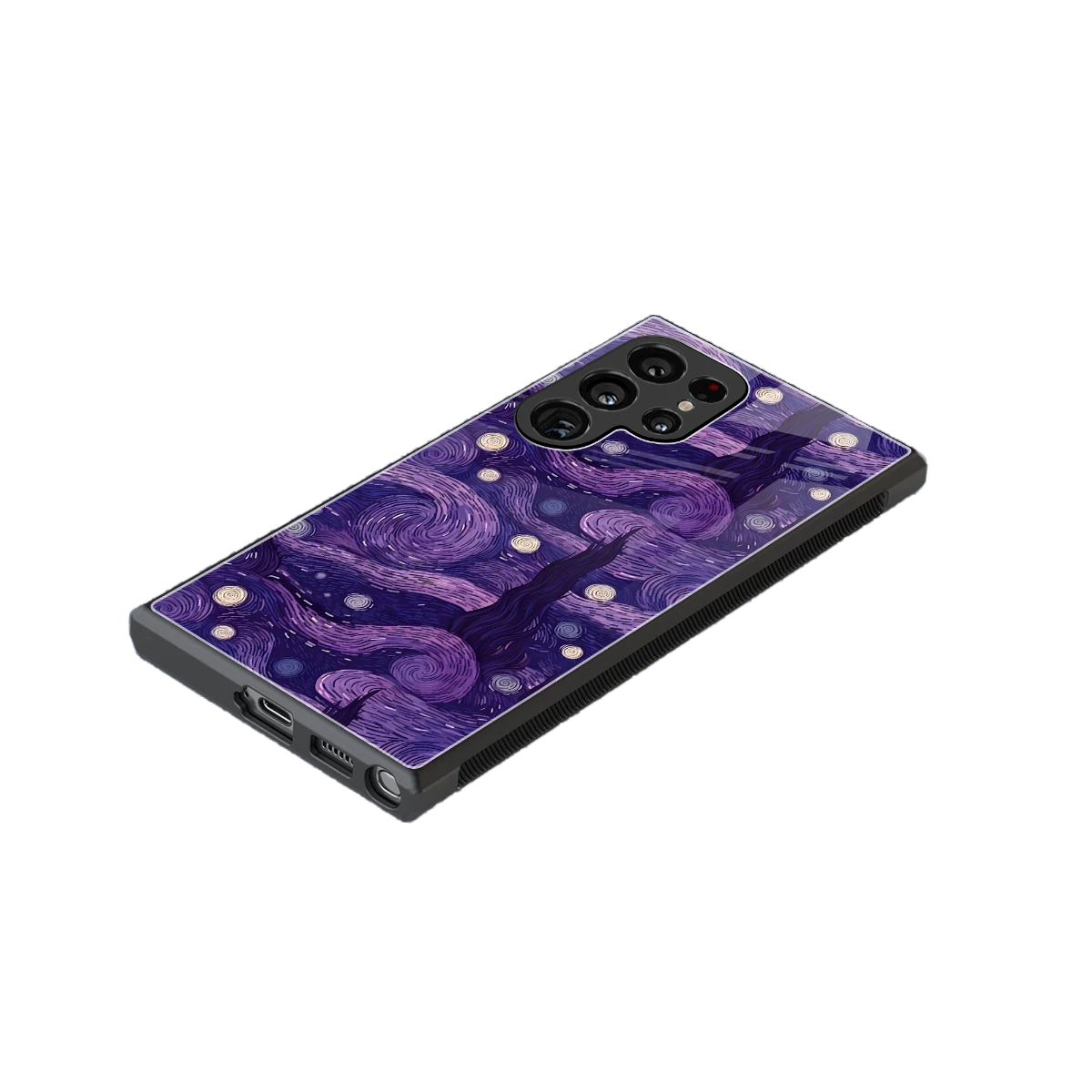 Nebula Galaxy stylish phone case for samsung galaxy s24 ultra | glossy glass and slim fit