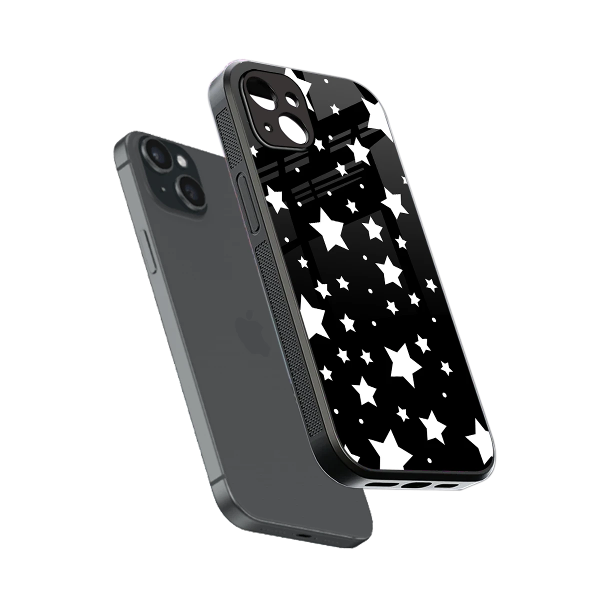 Nebula sleek iphone 14 plus cover with tempered glass back and TPU edges