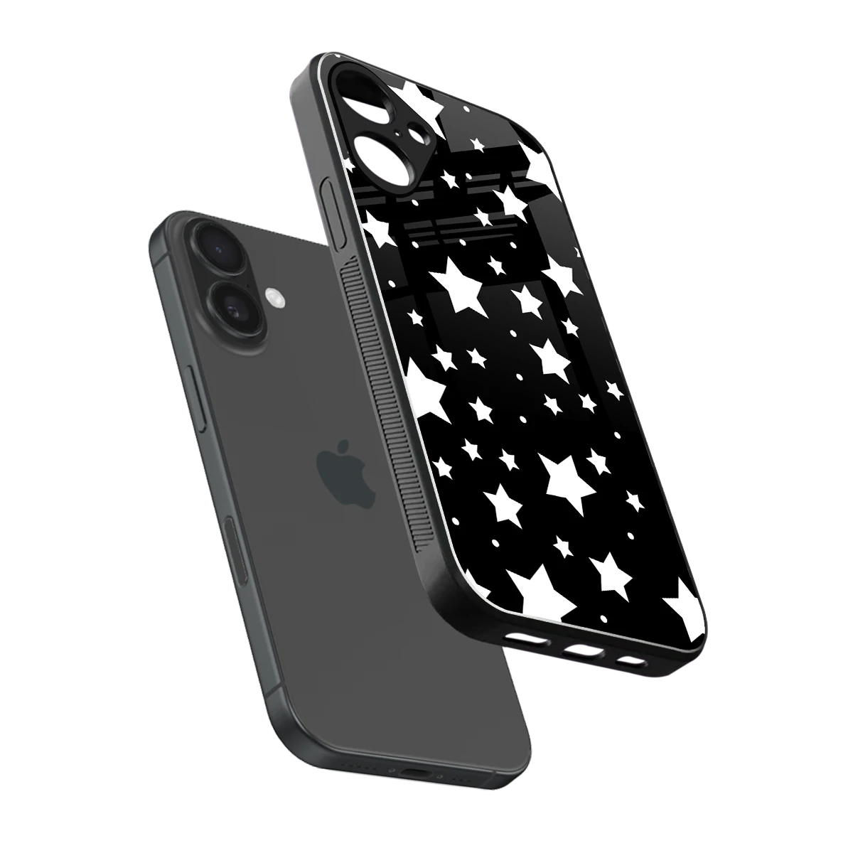 Nebula sleek iphone 16 plus cover with tempered glass back and TPU edges