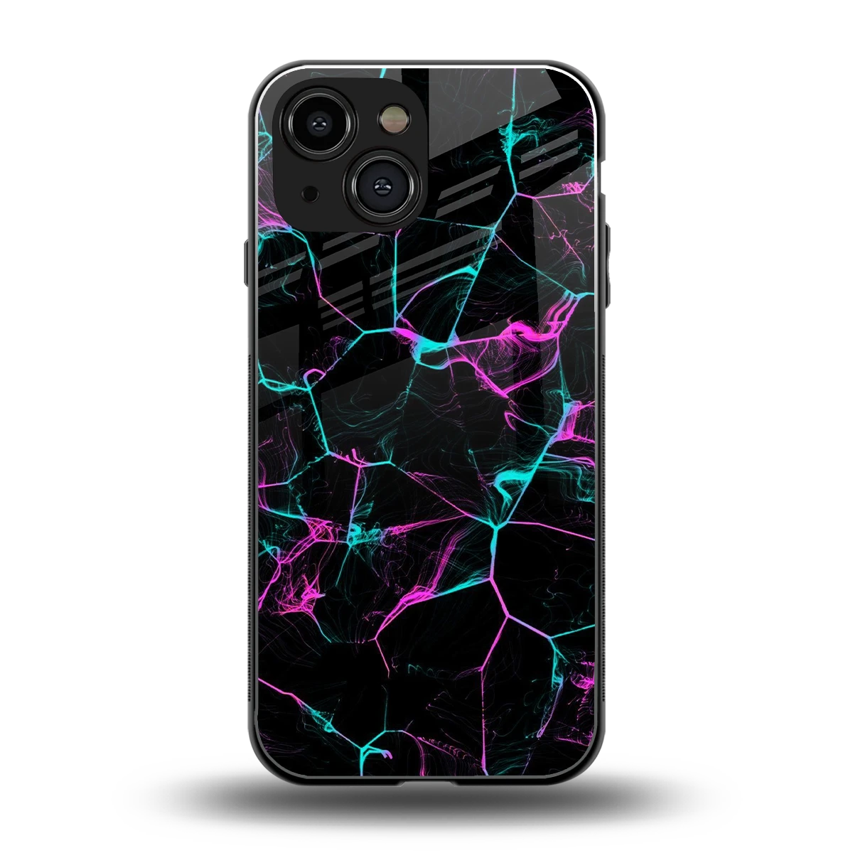 Nebula Veins back phone cover | glass case for iphone 13 mini