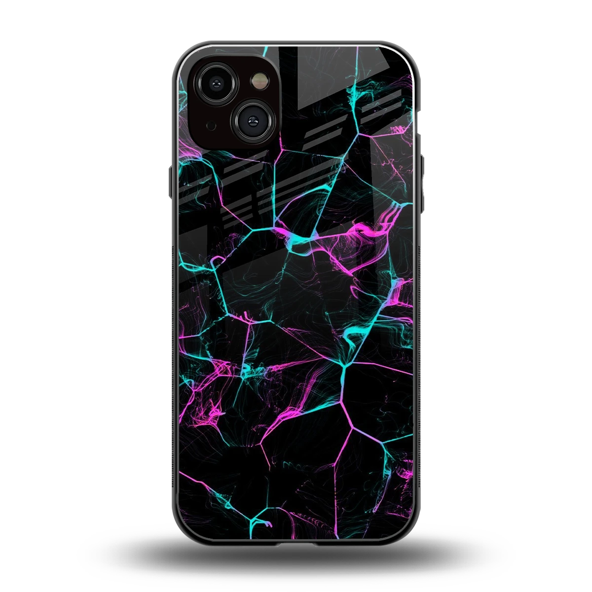 Nebula Veins back phone cover | glass case for iphone 14 plus