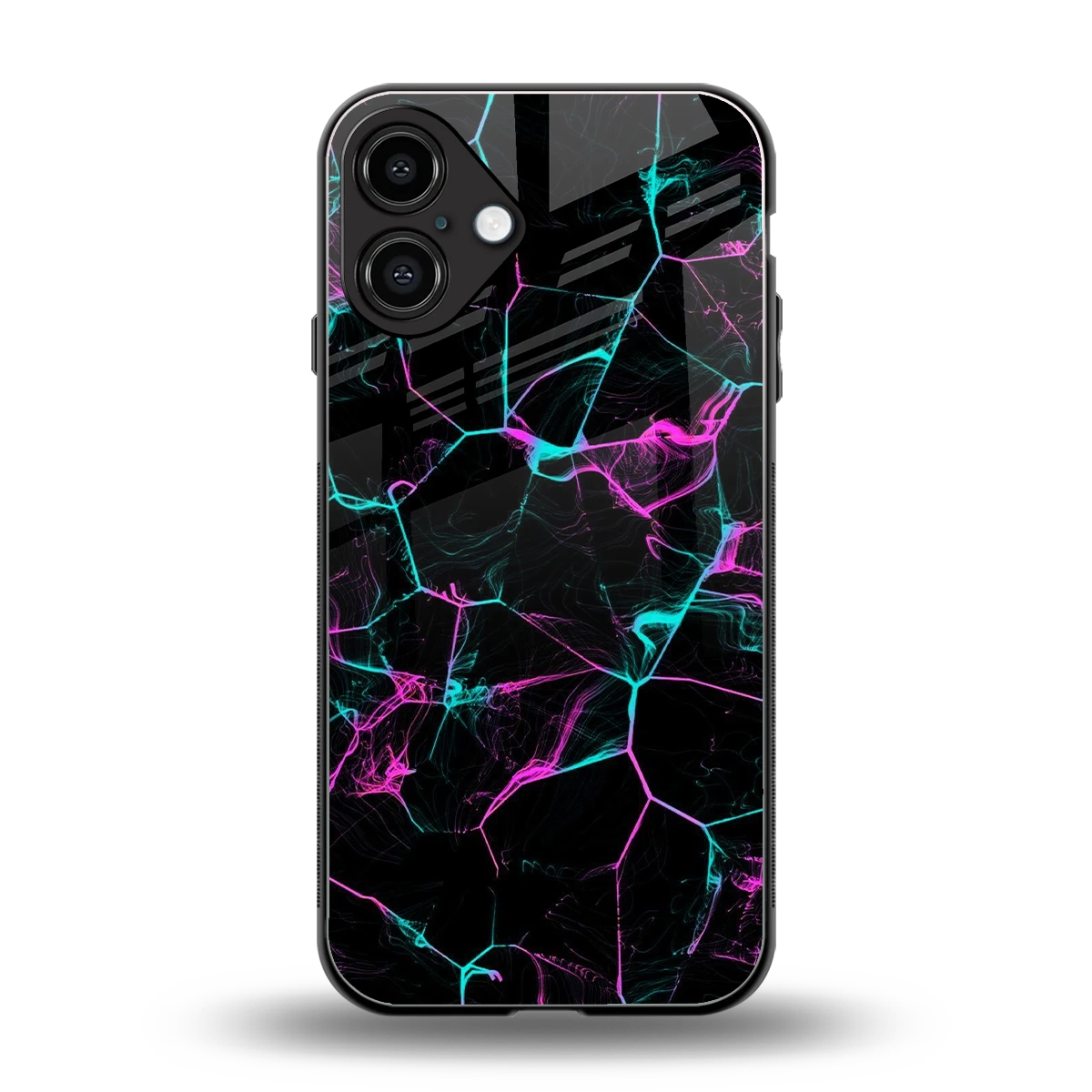 Nebula Veins back phone cover | glass case for iphone 16 plus