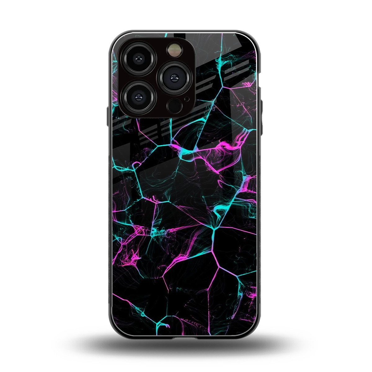 Nebula Veins back phone cover | glass case for iphone 16 pro