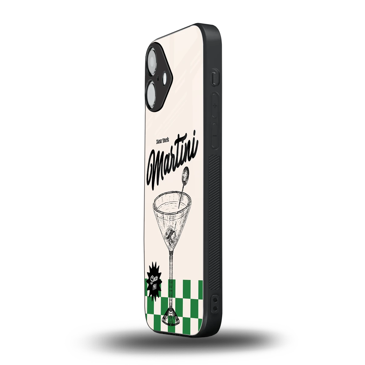 Newyork Martini iphone 16 plus mobile cover | shockproof glass phone case