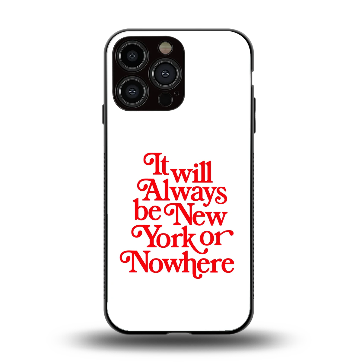 Newyorker back phone cover | glass case for iphone 15 pro max
