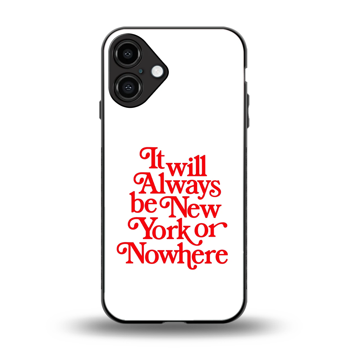 Newyorker back phone cover | glass case for iphone 16 plus