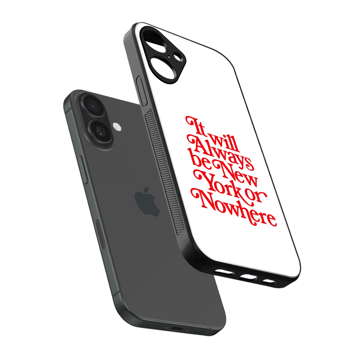 Newyorker sleek iphone 16 plus cover with tempered glass back and TPU edges