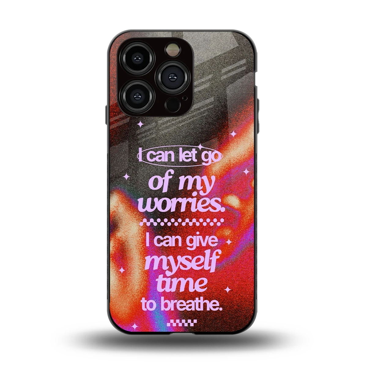 No Worries back phone cover | glass case for iphone 15 pro