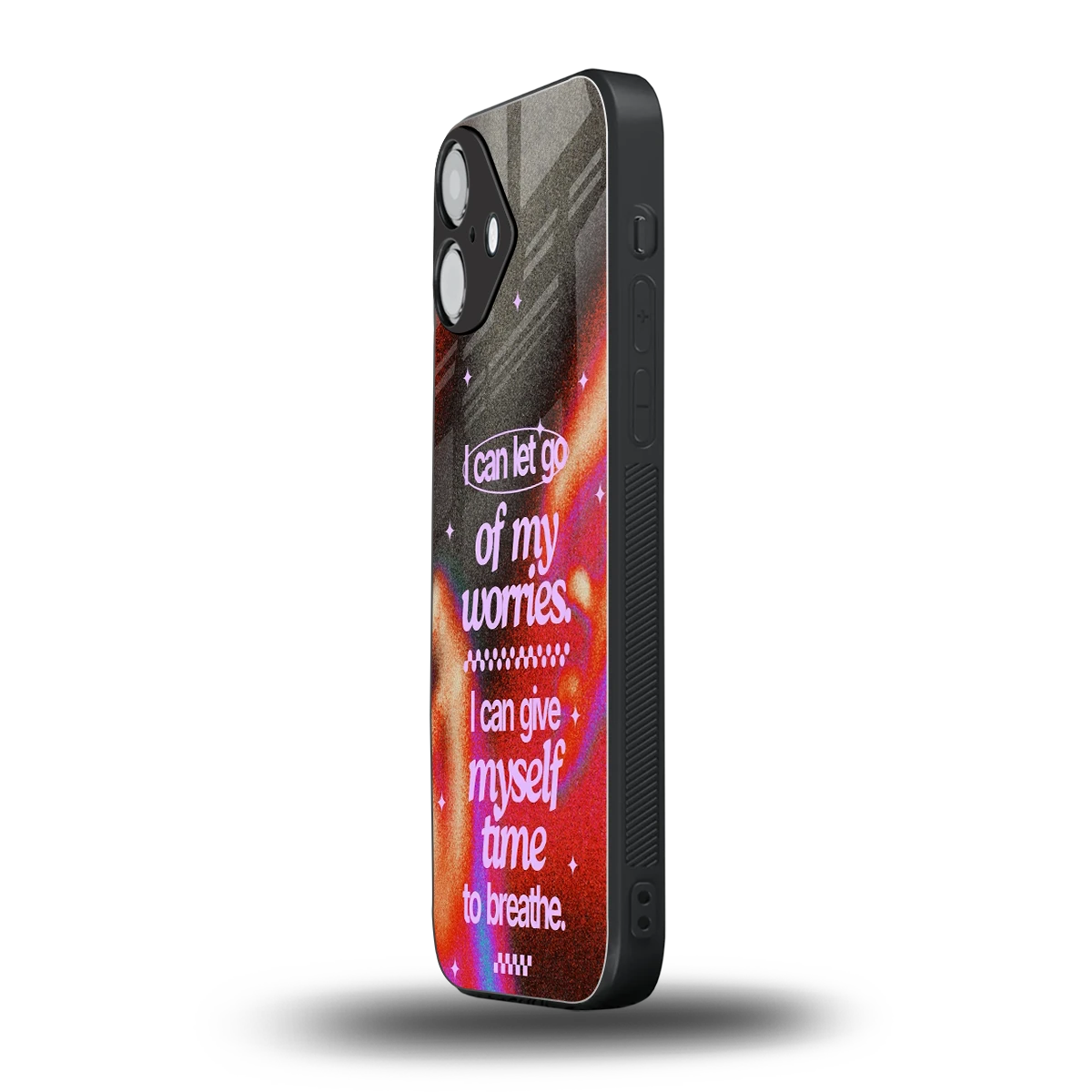 No Worries iphone 16 plus mobile cover | shockproof glass phone case