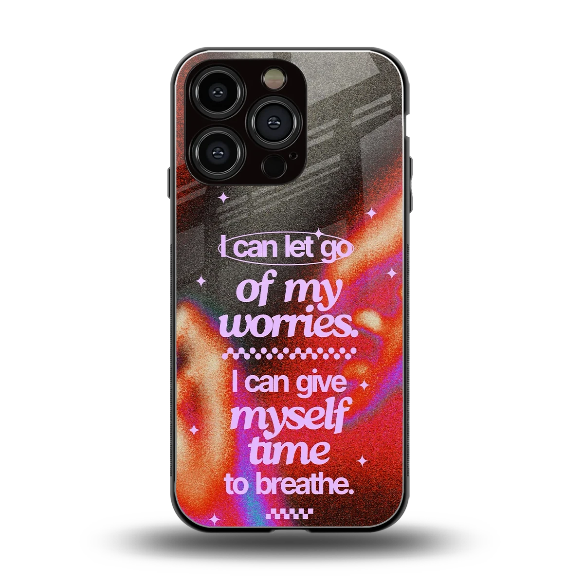 No Worries back phone cover | glass case for iphone 16 pro
