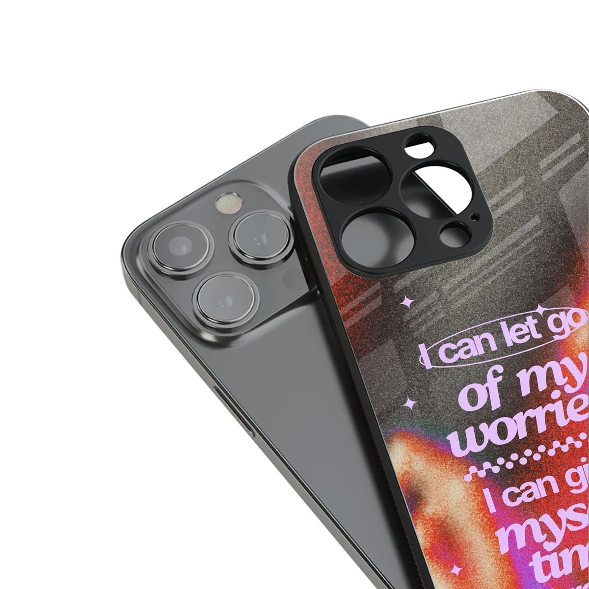 No Worries stylish phone case for iphone 15 pro | glossy glass and slim fit