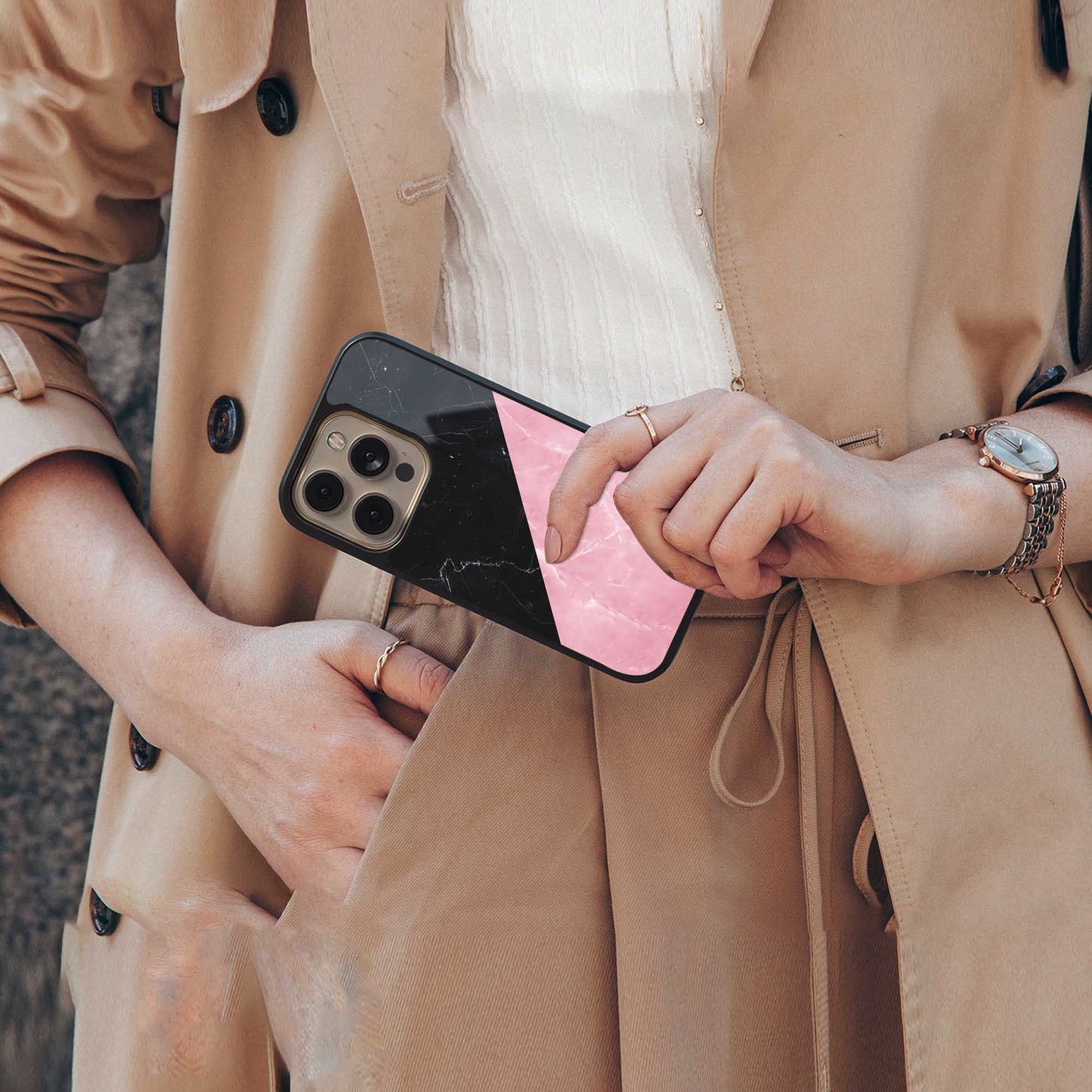 Obsidian Rose Phone Case for Iphone 16 | Glass Case