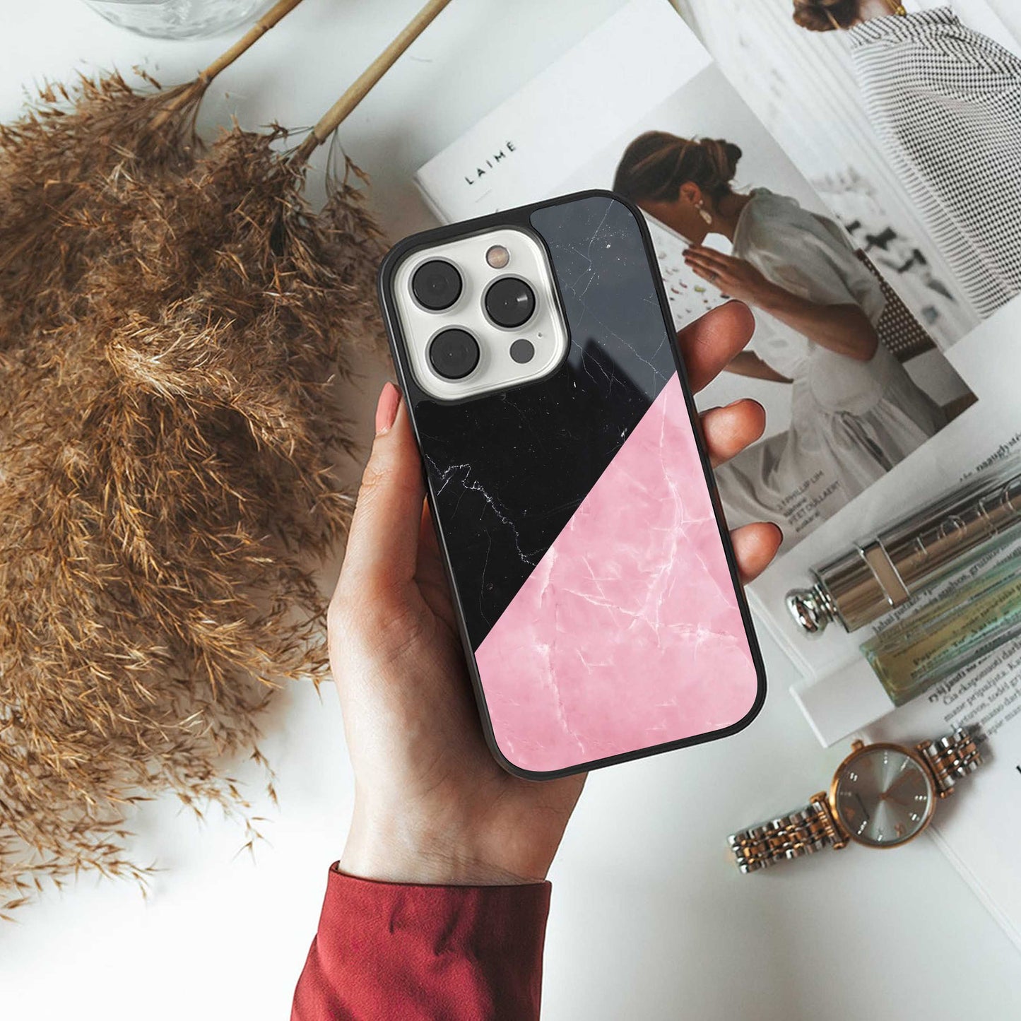 Obsidian Rose Phone Case for Iphone 16 | Glass Case